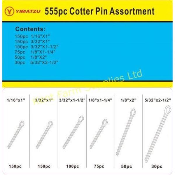 NEW COTTER PIN KIT-ASSORTMENT (555PCS)