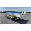Image 3 : VINTAGE FIBERGLASS BOAT & TRAILER 16'