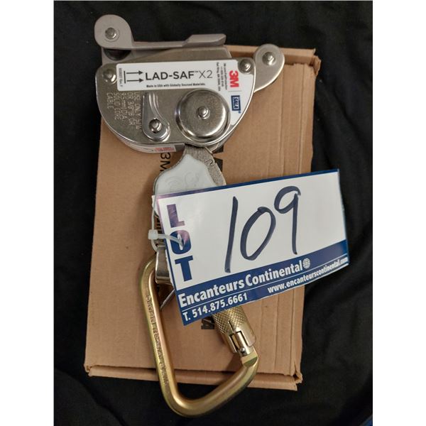 ANTICHUTE MOBILE 3M DBI-SALA LAD-SAF X2 POUR CÂBLE D’ACIER 3/8"