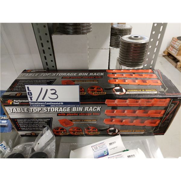 TABLE DE RANGEMENT BIN RACK