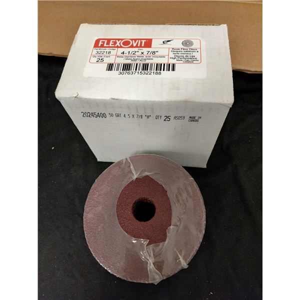 BOITE DE 25 DISQUES À SABLER FLEXOVIT MÉTAL 4-1/2" X 7/8"