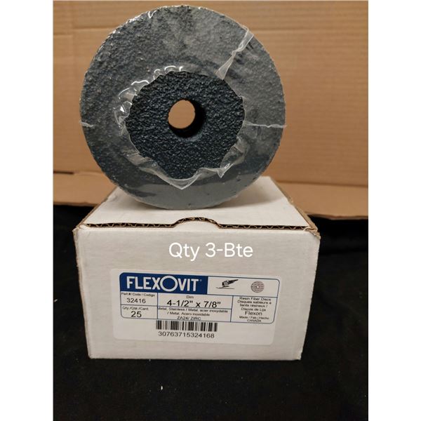 BOITE DE 25 DISQUES À SABLER FLEXOVIT CÉRAMIQUE 4-1/2" X 7/8"