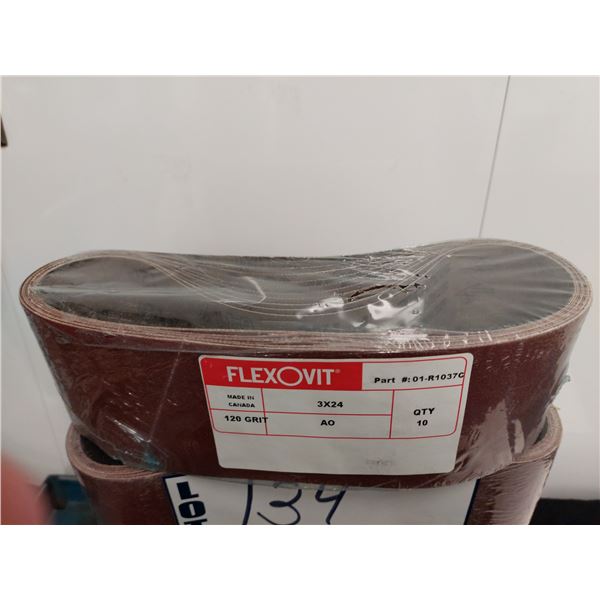 PAQUET DE 10 ROULEAUX DE PAPIER SABLÉ GRIT 120, 3" X 24"