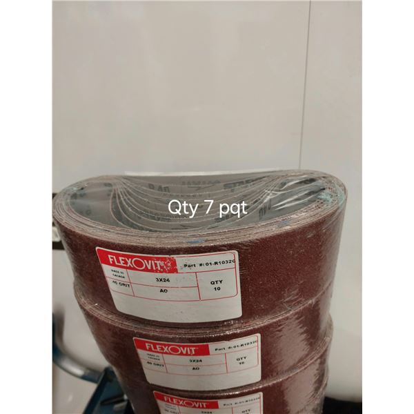 PAQ. DE 10 PAPIER SABLÉ FLEXOVIT GRIT 40, 3" X 24"