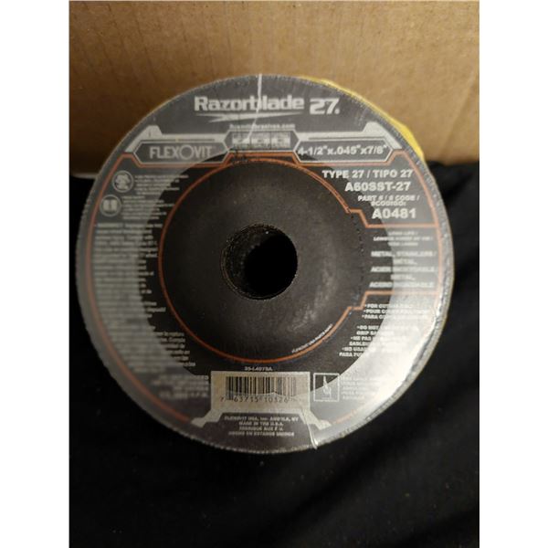 DISQUE À SABLE RAZORBLADE 27 AO80ST-27 4-1/2" X .045" X 7/8"