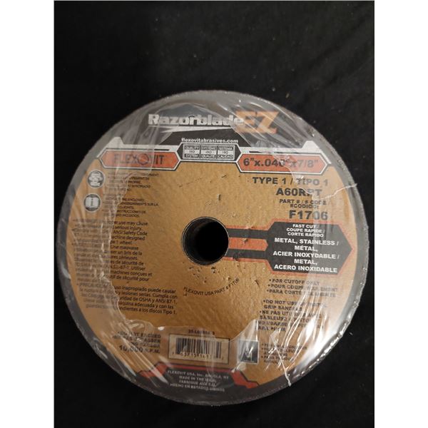 BOITE DE 25 DISQUE À SABLE MÉTAL RAZORBLADE 6" X 0.040" X 7/8"