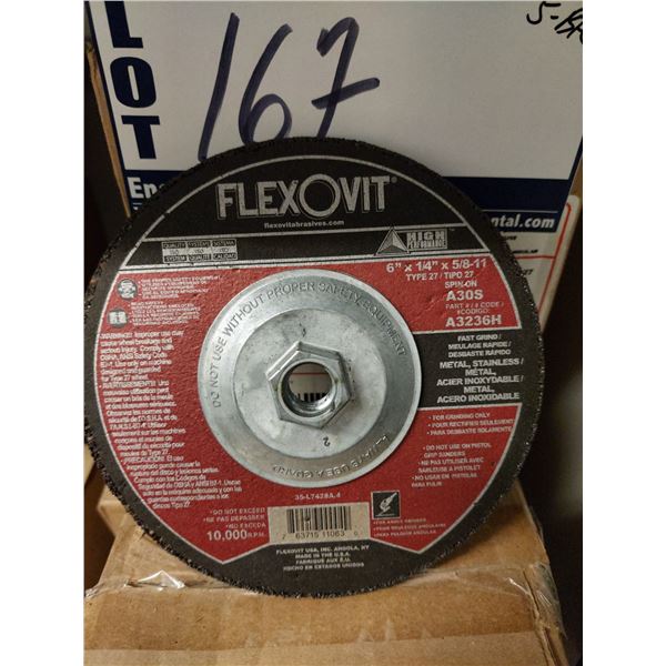 BOITE DE 10 DISQUE POUR MEULE FLEXOVIT 6" X 1/4" X 5/8"-11