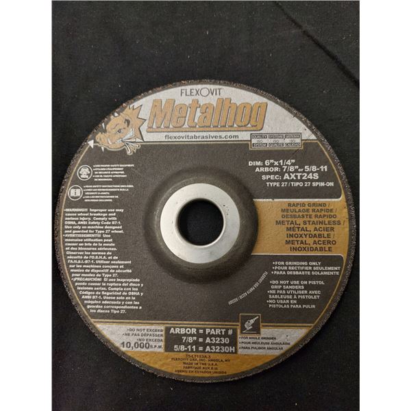 MEULE EN MÉTAL METALHOG 6" X 1/4"