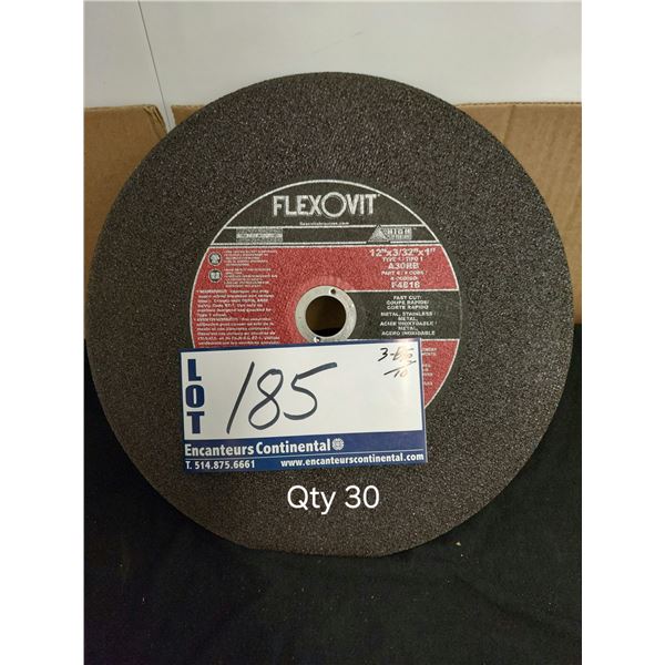 BOITE DE 10 DISQUE POUR MÉTAL FLEXOVIT 12" X 3/32" X 1" COUPE RAPIDE