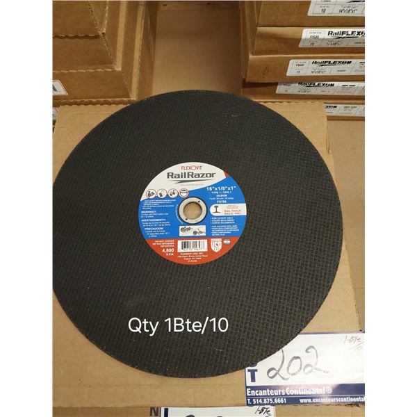 DISQUE MÉTAL RAILKREX 16" X 1/8" X 1" POUR RAILTRACK