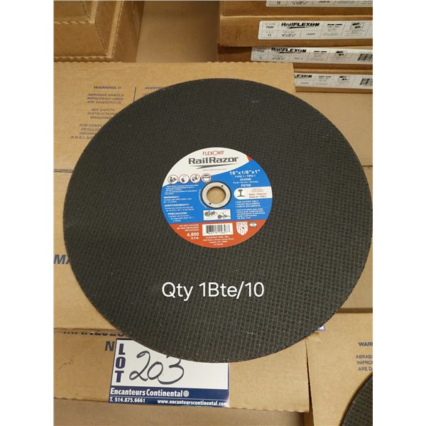 DISQUE MÉTAL RAILKREX 16" X 1/8" X 1" POUR RAILTRACK