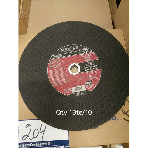 DISQUE MÉTAL FLEXOVIT 14" X 1/8" X 1" POUR RAILTRACK