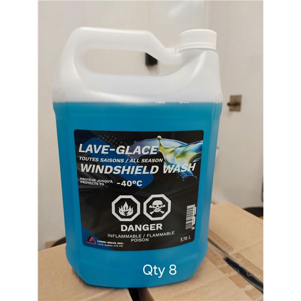 LOT DE 8 BOUTEILLE DE LAVE-GLACE -40, 4 LITRES