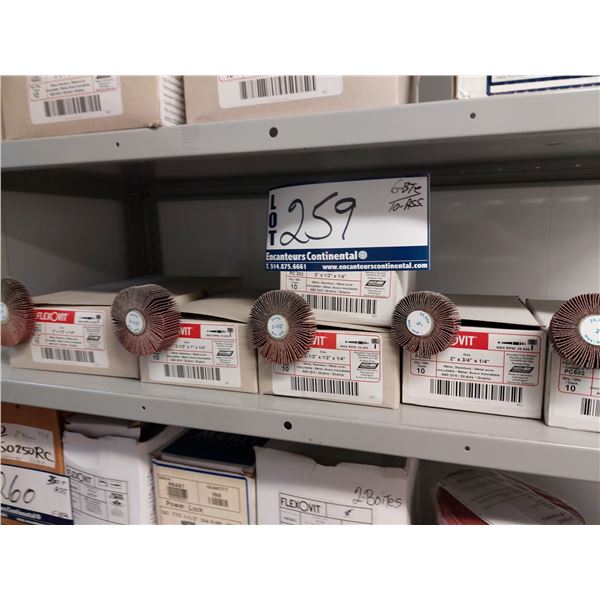 BOITE DE 10 ROUE À FEUILLE ABRASIVE ASST.