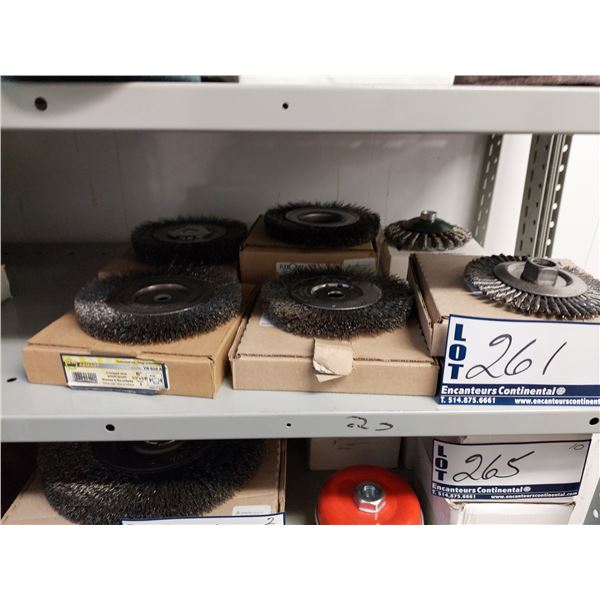 LOT DE BROSSE MÉTALLIQUE POUR MEULES ASST.