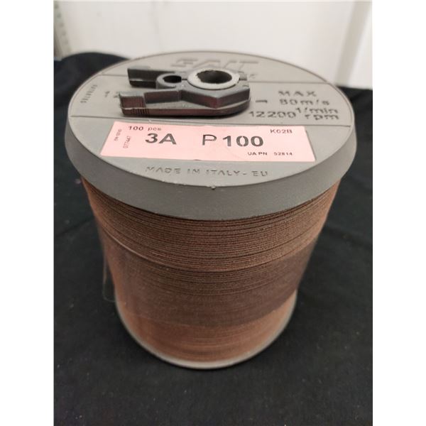 LOT DE 100 PAPIERS SABLÉS 5" SAIT P100 FAIT EN ITALY