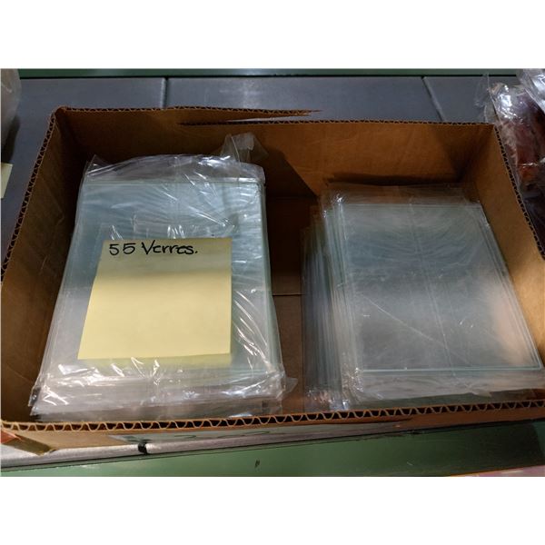 LOT DE 50+ VITRES POUR CASQUE DE SABLURE 5-1/2" X 4-1/2"