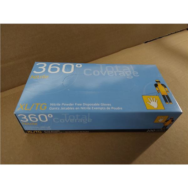 BOITE DE 100 PAIRES DE GANTS NITRILE EXEMPT DE POUDRE XL