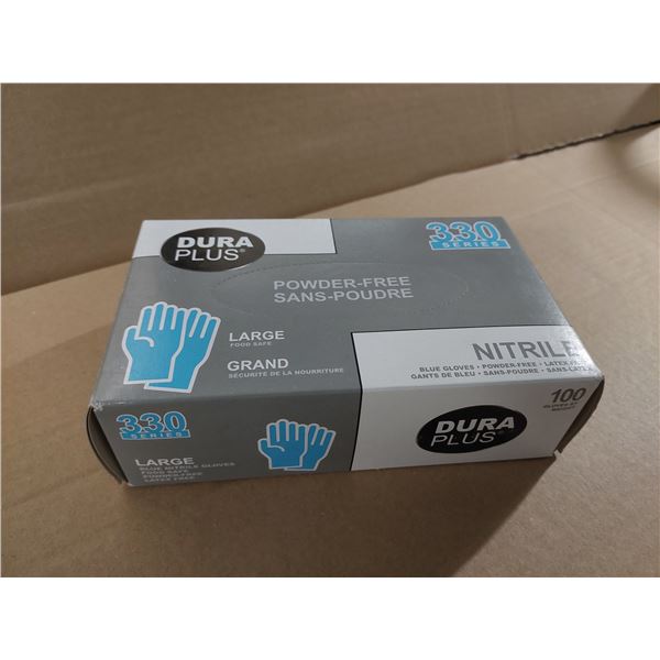 BOITE DE 100 PAIRES DE GANTS NITRILE SANS POUDRE GR. L