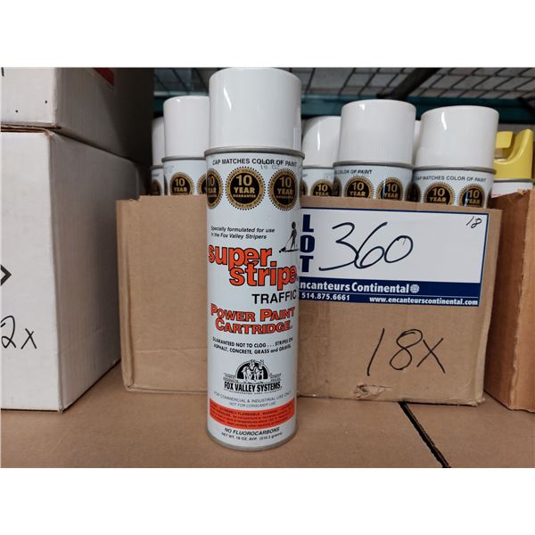 CANETTES DE PEINTURE POUR MARQUAGE BLANC 18 OZ