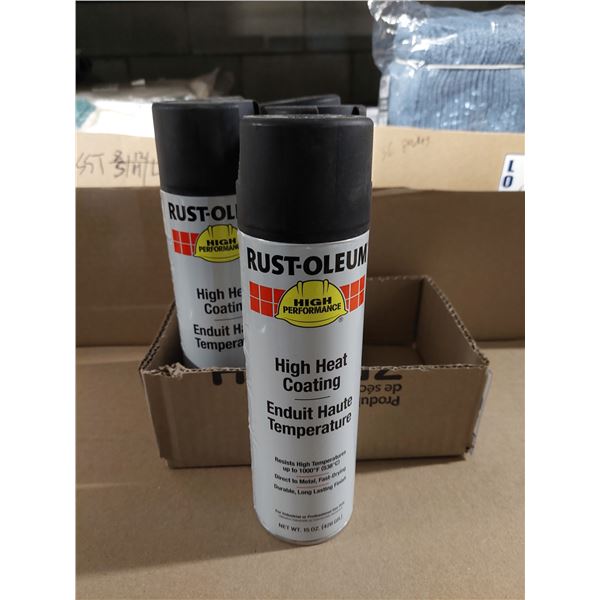 CANETTES DE PEINTURE ENDUIT HAUTE TEMPÉRATURE NOIR 15 OZ RUST-OLEUM