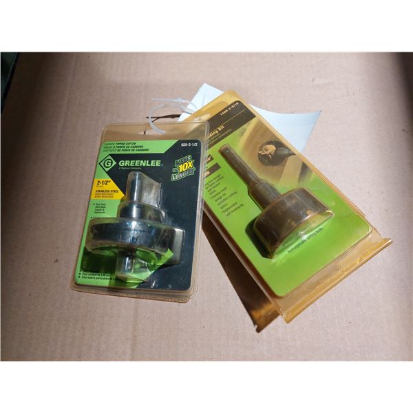 LOT DE 9 FRAISES ASST. À POINTE AU CARBURE GREENLEE