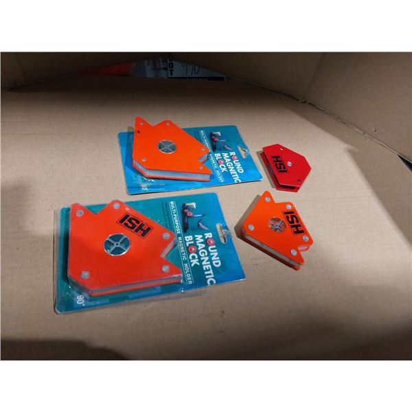 LOT DE 4 ROUND MAGNETIC BLOCK GROSSEUR ASST.