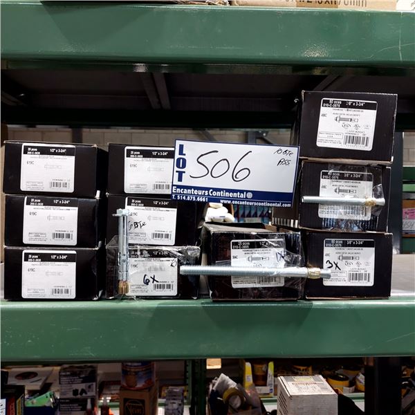 LOT DE 10 BOITES ASST. D’ANCRAGES À BÉTON VOIR PHOTO COBRA