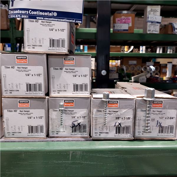 LOT DE 7 BOITES D’ÉTRIERS POUR ARMATURE ASST. SIMPSON