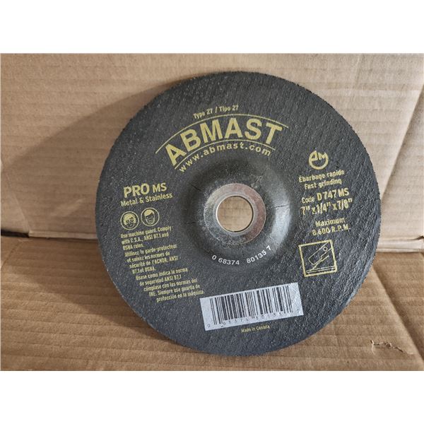 BTE/25 DISQUES POUR MÉTAL ET STAINLESS 7" X 1/4" X 7/8" ABMAST