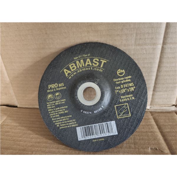 BTE/25 DISQUES POUR MÉTAL ET STAINLESS 7" X 1/4" X 7/8" ABMAST