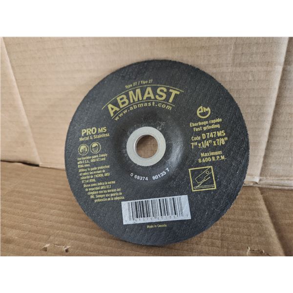 BTE/25 DISQUES POUR MÉTAL ET STAINLESS 7" X 1/4" X 7/8" ABMAST