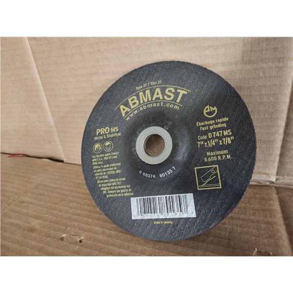 BTE/25 DISQUES POUR MÉTAL ET STAINLESS 7" X 1/4" X 7/8" ABMAST