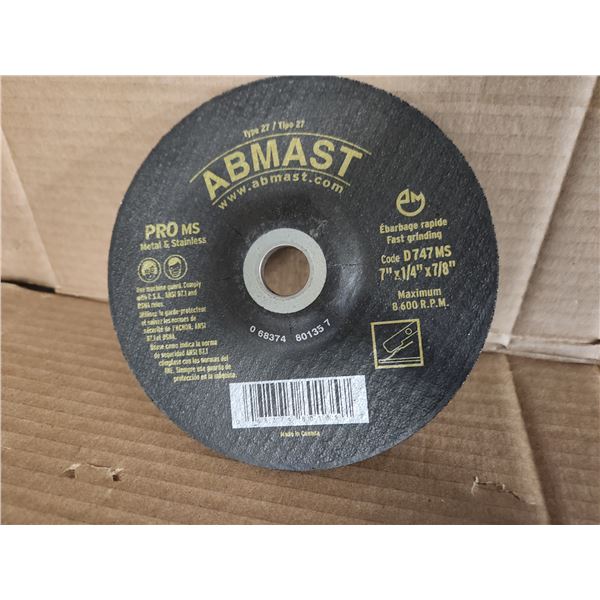 BTE/25 DISQUES POUR MÉTAL ET STAINLESS 7" X 1/4" X 7/8" ABMAST