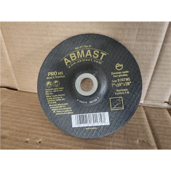 BTE/25 DISQUES POUR MÉTAL ET STAINLESS 7" X 1/4" X 7/8" ABMAST