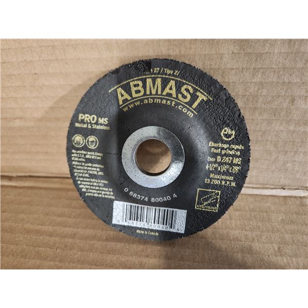 BTE/25 DISQUES POUR MÉTAL/STAINLESS 4-1/2" X 1/4" X 7/8" ABMAST