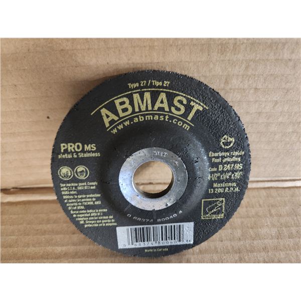 BTE/25 DISQUES ABRASIFS MÉTAL/INOX 4-1/2" X 1/4" X 7/8" ABMAST