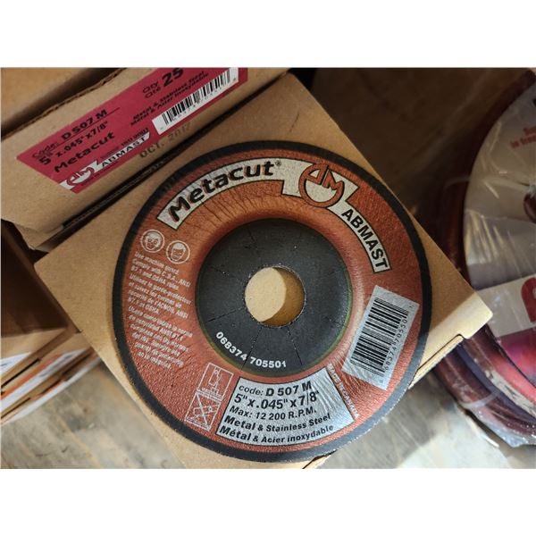 BTE/25 DISQUES POUR MÉTAL/INOX 5" X .045" X 7/8" ABMAST