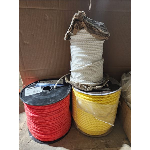 LOT DE 3 ROULEAUX CORDE ASS. VOIR PHOTO