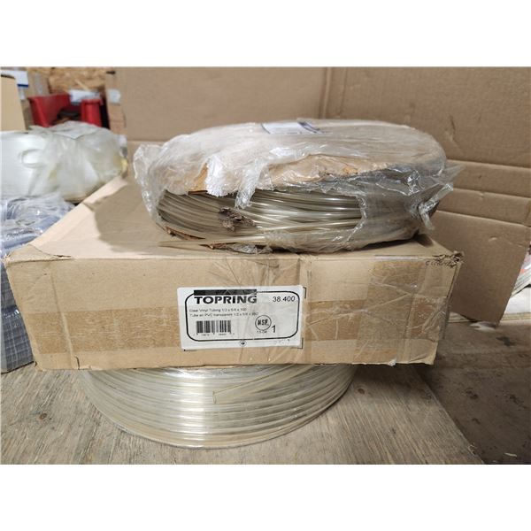 LOT DE 3 ROULEAUX TUYAUX TRANSPARENTS ASS. VOIR PHOTO