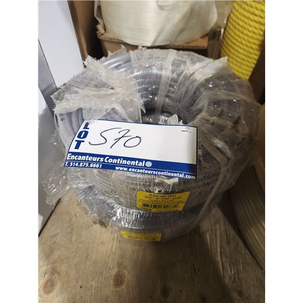 ROULEAUX TUYAUX TRANSPARENTS PVC 3/8" X 100'