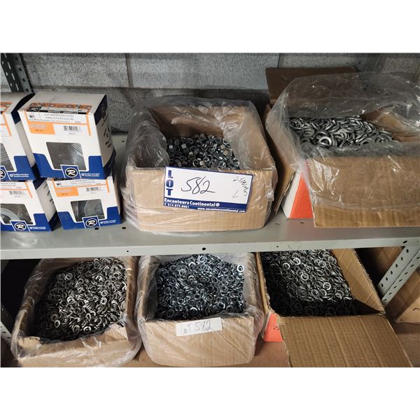 LOT DE 2000+ RONDELLES, ÉCROUS ASS.