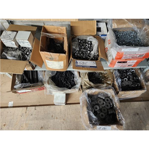 LOT DE 1000+ ÉCROUS, BOULONS, RONDELLES ASS.