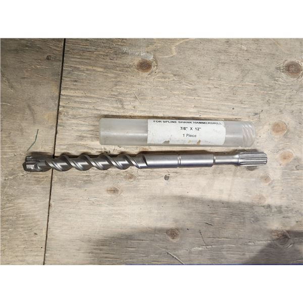FORETS CANNELURÉS 7/8" X 12" PLAIN SHANK HAMMER DRILL CTR