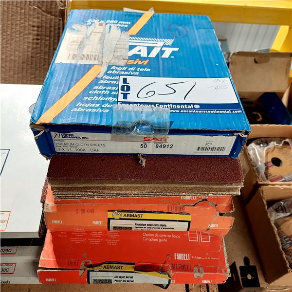 LOT DE 175+ PAPIERS SABLÉS POUR LE BOIS