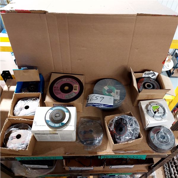 LOT DE 100+ DISQUES/MEULES ASS. VOIR PHOTO