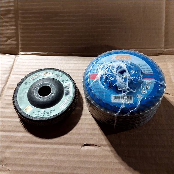 LOT DE 7 BTE/10 DISQUES ABRASIFS ASS. VOIR PHOTO ABMAST