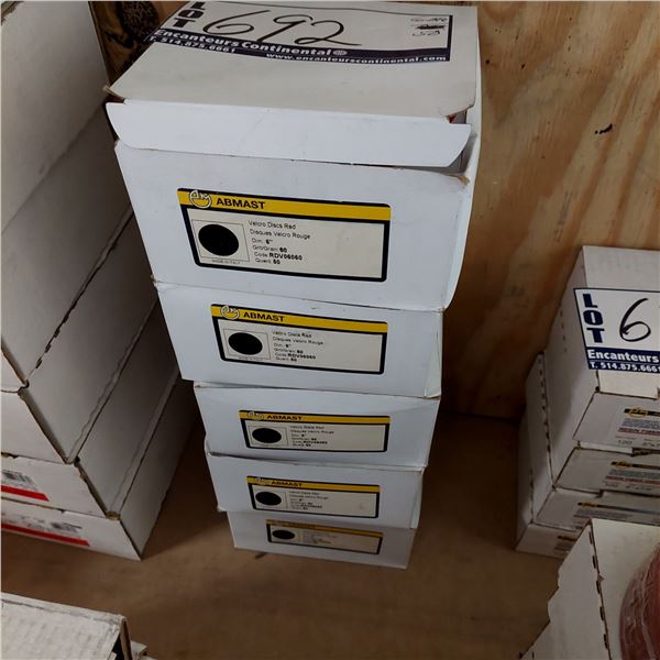 BTE/10 DISQUES À SABLER VELCRO 6" GRAIN 60 ABMAST