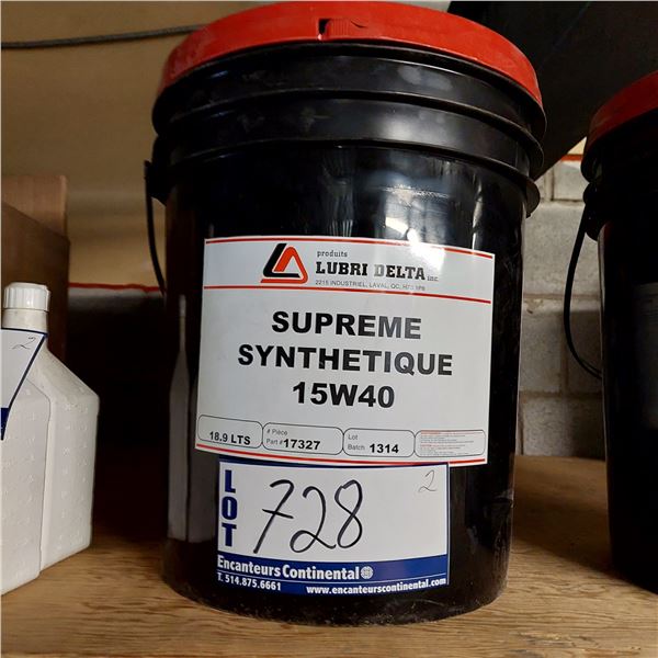 18.9 L SUPREME SYNTHÉTIQUE 15W40 LUBRI DELTA