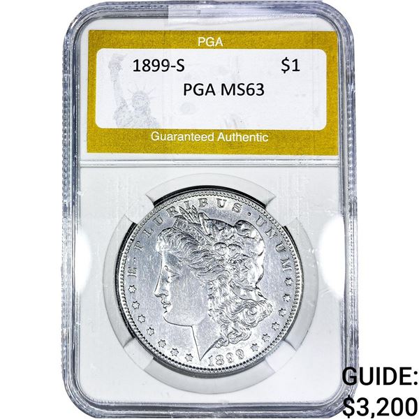 1899-S Morgan Silver Dollar PGA MS63
